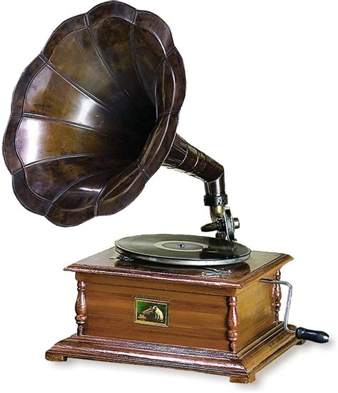 vintage hmv gramophone phonograph record player  horn disc etsy