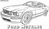 Mustang Ford Coloring Pages Car Print Vehicle Colorings sketch template