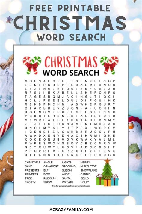 christmas word search  printable christmas word search