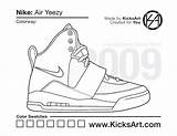 Yeezy Kicksart sketch template
