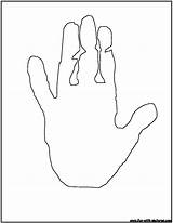 Hand Outline Template Coloring Clipart Cliparts Clipartbest Fun Hands sketch template