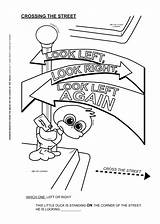 Look Right Left Street Directions Coloring Pages Cross Crossing Again Colorear Para Relative Páginas sketch template