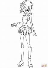 Winx Club Selina Coloring Pages Young Elfkena Supercoloring Drawing Fairies Deviantart sketch template