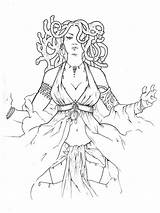 Medusa Coloring Pages Tattoo Outline Gorgona Meditating Lady Comments Getdrawings Printable Beautiful Getcolorings Tattooimages Biz Coloringhome sketch template