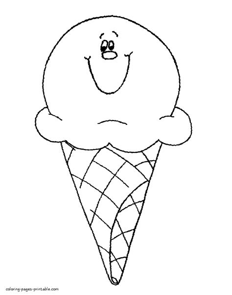smiling ice cream coloring page coloring pages printablecom