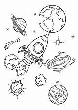 Planets Spaceship Coloring Pages Printable Kids Children Categories sketch template
