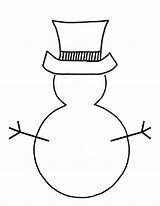Snowman Template Christmas Outline Clipart Kids Crafts Preschool Simple Printable Craft Drawing Blank Snow Clip Winter Cliparts Coloring Man Templates sketch template