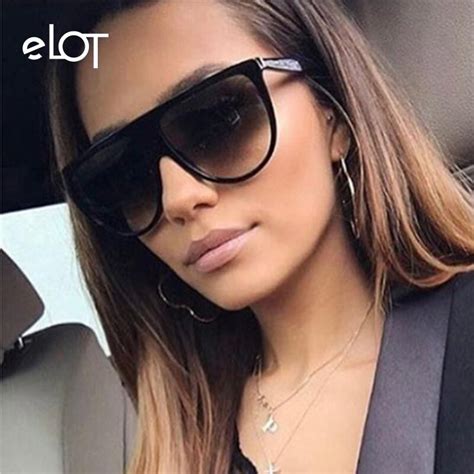 elot brand designer oversized sunglasses for women fashion vintage