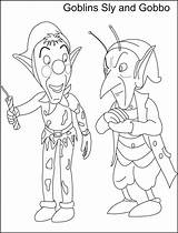 Coloring Goblins Pages Noddy Goblin Kids Gobbo Sly Printable Library Clipart sketch template