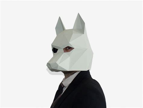 pin  pochicrocuta  mask wolf mask animal masks printable animal