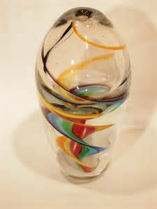 Antiques Atlas Murano Art Glass Vase Multi Colour Swirl Twist