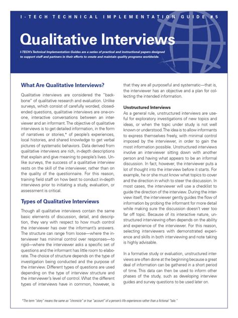 qualitative interview strategies qualitative research interview