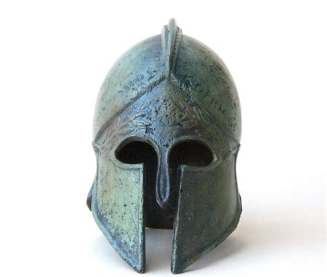 bronze metal helmet ancient greek corinthian helmet war