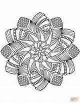 Mandala Coloring Pages Flower Printable Adults Sheets Fancy Butterfly Kids Colouring Color Adult Print Book Easy Meditation sketch template