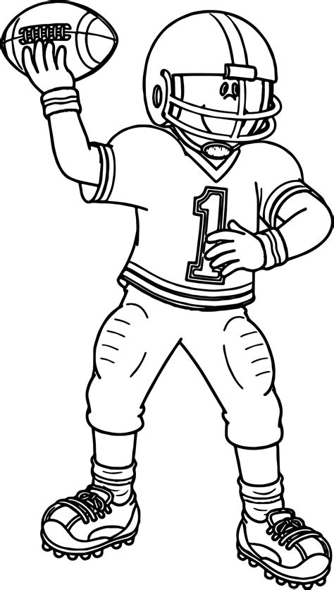 football player sport football playing football coloring page