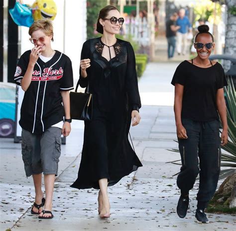 Angelina Jolie Takes The Girls For Some Retail Therapy At