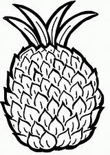 Pineapple Outline Coloring Kids Printable Pages Clipartmag sketch template
