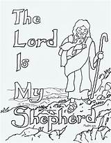 Coloring Shepherd Lord Pages Psalm 23 Kids Good Jesus Shepherds Psalms Printable Bible Drawing Sheets Am Sheep Clipart Clip School sketch template