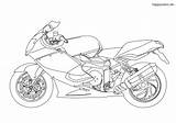 Motorbike Ausmalen Motorcycles Motorad Malvorlage Automatisch Drucker sketch template