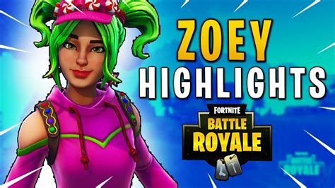 Fortnite Gameplay New Season 4 Zoey Skin Highlights