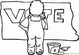 Vote Coloring Politics Pages Color Election Printable Kids Peoples sketch template