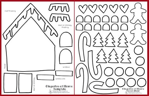 gingerbread house printable template keeping life creative