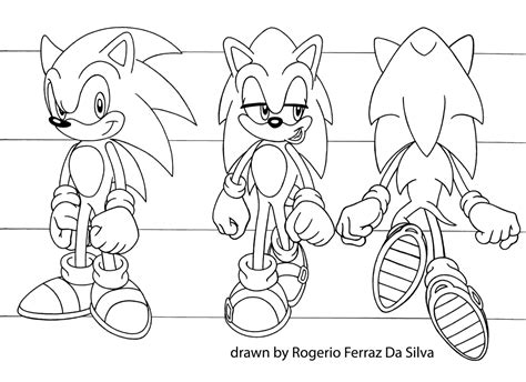 Sonic Model Sheet 1 By Rogferraz On Deviantart