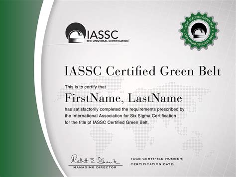 icgb iassc certified lean  sigma green belt certification core   exam