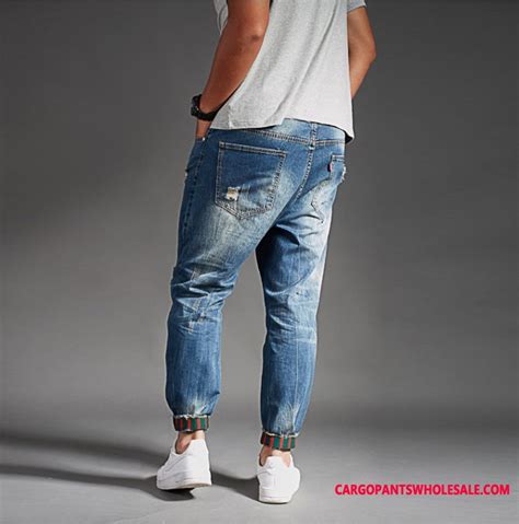 jeans heren met gaten spijkerbroek trendy merk grote maten mini goedkope