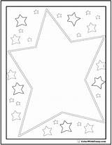 Star Coloring Pages Kids Stars Color Sheet Colorwithfuzzy sketch template