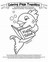 Coloring Library Pages Week Teacher Fish Books Tales National Tuesday Swim Color Getdrawings Getcolorings Dulemba Many Printable Print Interesting Popular sketch template