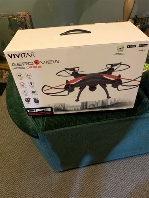 vivitar aeroview video drone camera gps hd  ft range p quadcopter  sale  ebay