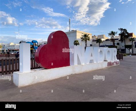 love nador text sign  morocco stock photo alamy
