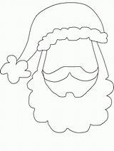 Santa Beard Face Coloring Claus Clipart Template Cut Library Line sketch template