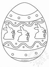 Easter Egg Color Printable Coloring sketch template