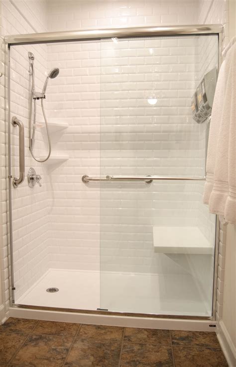 Updated Bathroom Remodel Shower Seat Handheld Shower