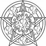 Pentagram Designlooter Mandala sketch template