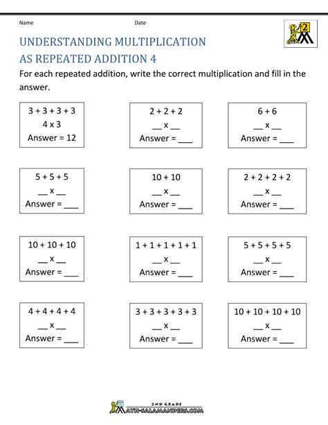 teach multiplication worksheets