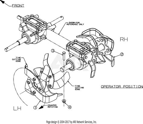 troy bilt   super bronco  parts diagram  tine assembly
