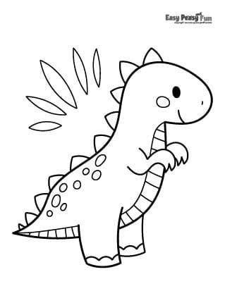 coloring pages baby dinosaur png
