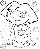 Dora Coloring Explorer Pages Comment First sketch template