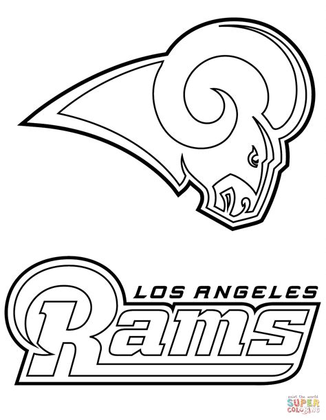 los angeles rams logo coloring page  printable coloring pages