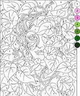 Coloring Pages Number Color Adult Adults Numbers Nicole Printable Books Girl Colouring Mandala Para Book Dibujos Kids Abstractos Paint Por sketch template