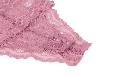 Plus Size Sexy Chest Ribbon Adjusting Pink Lace Teddy Ohyeah888
