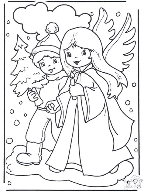 angel  boy coloring pages christmas