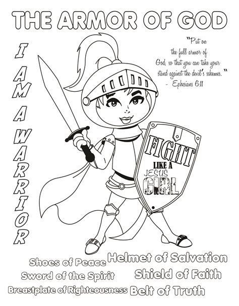 armor  god coloring pages