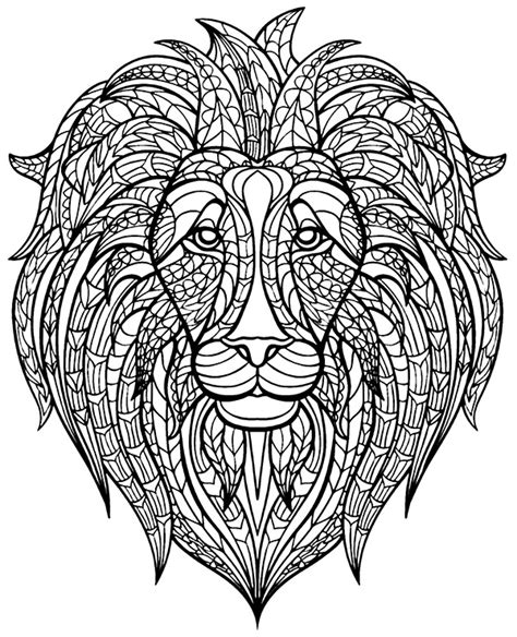 coloring page lion  print