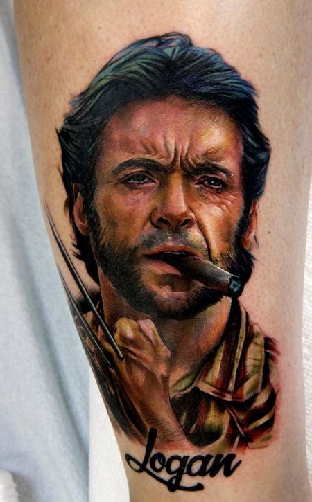 Hugh Jackman Color Portrait Tattoo By Cecil Porter