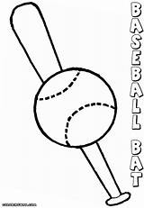 Baseball Coloring Bat Pages sketch template