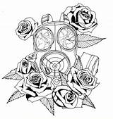 Mask Gas Tattoo Coloring Pages Drawing Roses Dead Gasmask Deviantart Tattoos Toxic Flowers Designs Sleeve Want Printable Getcolorings Color Masks sketch template